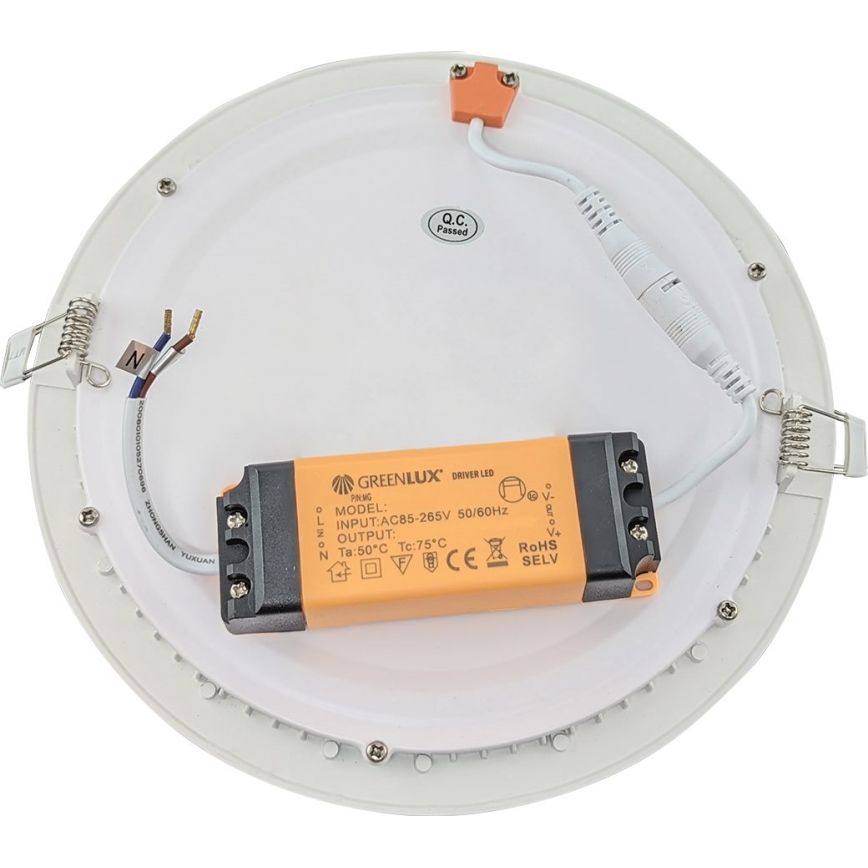 LED Łazienkowa oprawa wpuszczana VEGA LED/24W/230V 3800K śr. 29,8 cm IP44