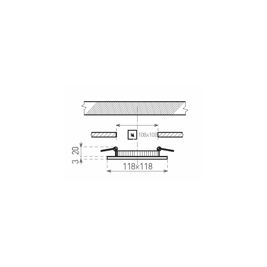 LED Łazienkowa oprawa wpuszczana VEGA LED/6W/230V 3800K 11,8 cm IP44
