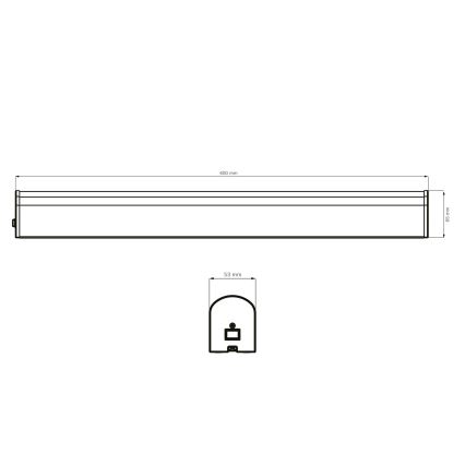 LED Łazienkowe oświetlenie lustra ALEX LED/15W/230V 4000K 60 cm IP44 chrom błyszczący