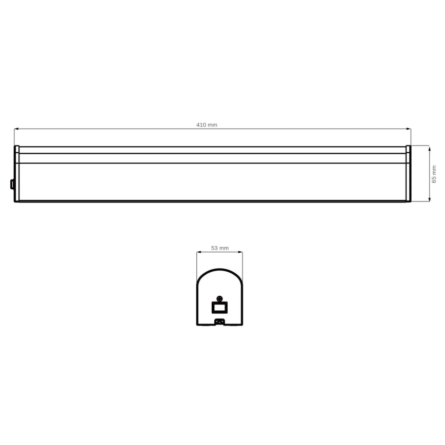LED Łazienkowe oświetlenie lustra ALEX LED/8W/230V 4000K 41 cm IP44 czarny