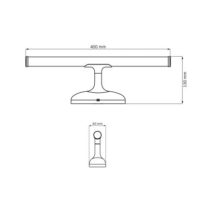 LED Łazienkowe oświetlenie lustra ARMONA LED/6W/230V 4000K 40 cm IP44 chrom błyszczący