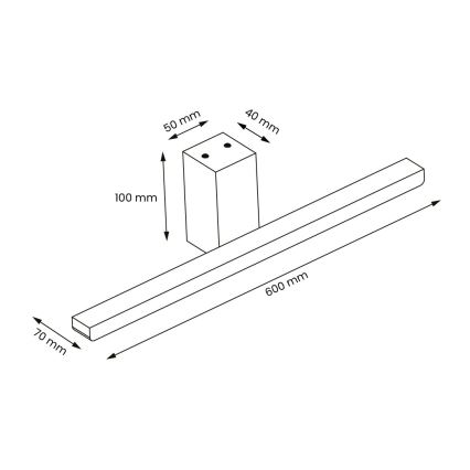 LED Łazienkowe oświetlenie lustra ARTEMIS LED/13,8W/230V 4000K 60 cm IP44 srebrne