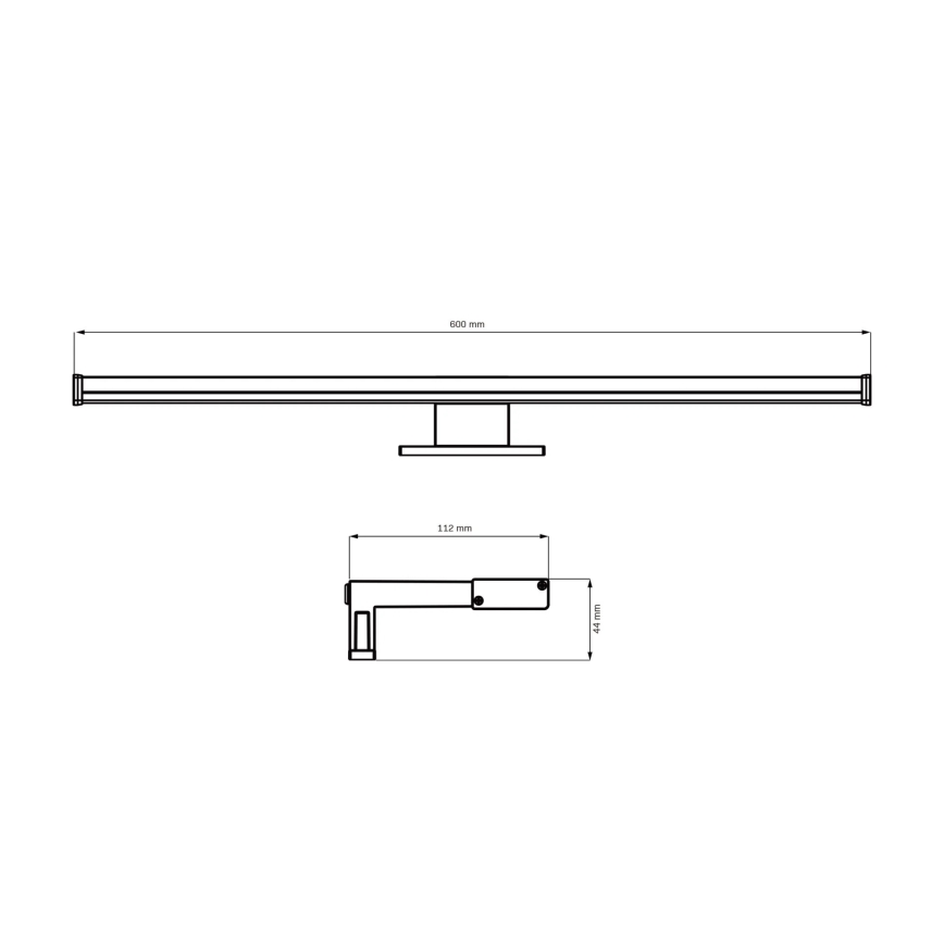LED Łazienkowe oświetlenie lustra ELBA LED/12W/230V 4000K 60 cm IP44 chrom błyszczący