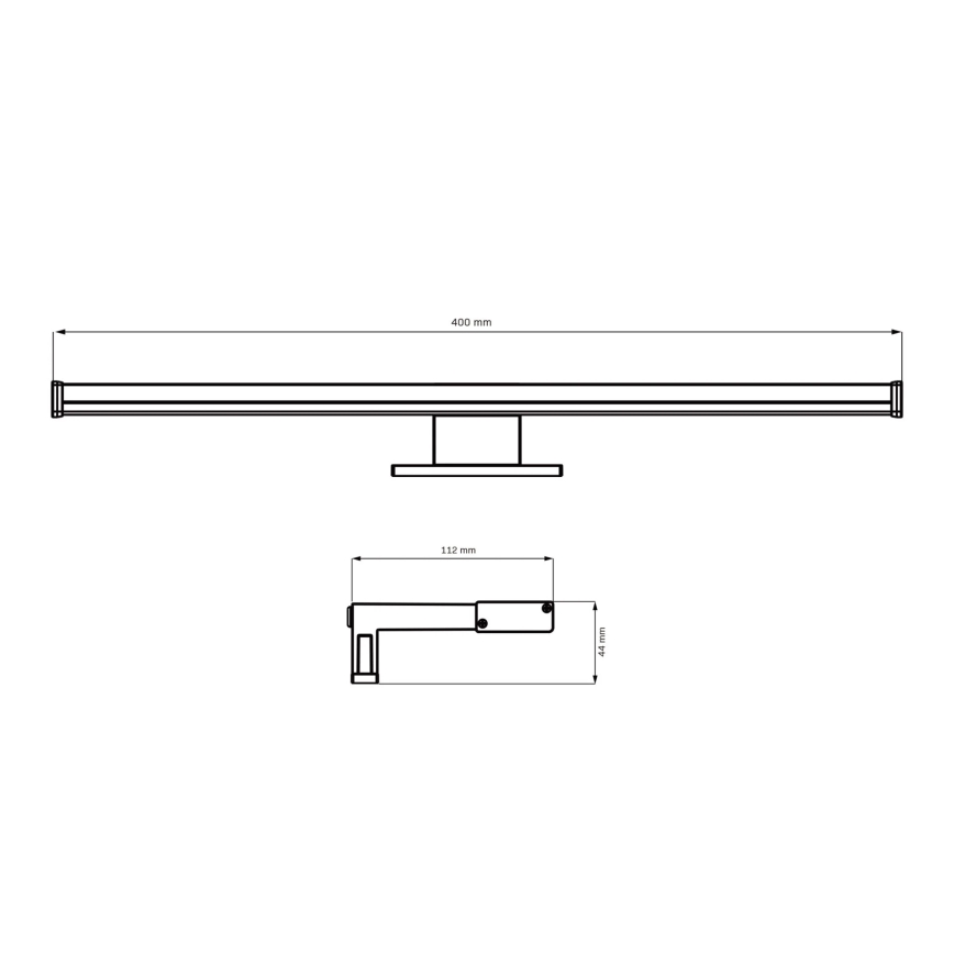 LED Łazienkowe oświetlenie lustra ELBA LED/8W/230V 4000K 40 cm IP44 chrom błyszczący