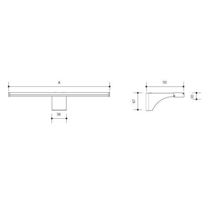 LED Łazienkowe oświetlenie lustra ELESAR LED/8W/230V IP44 3000K