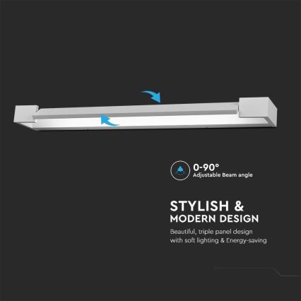 LED Łazienkowe oświetlenie lustra LED/16W/230V 3000K IP44 60 cm biały