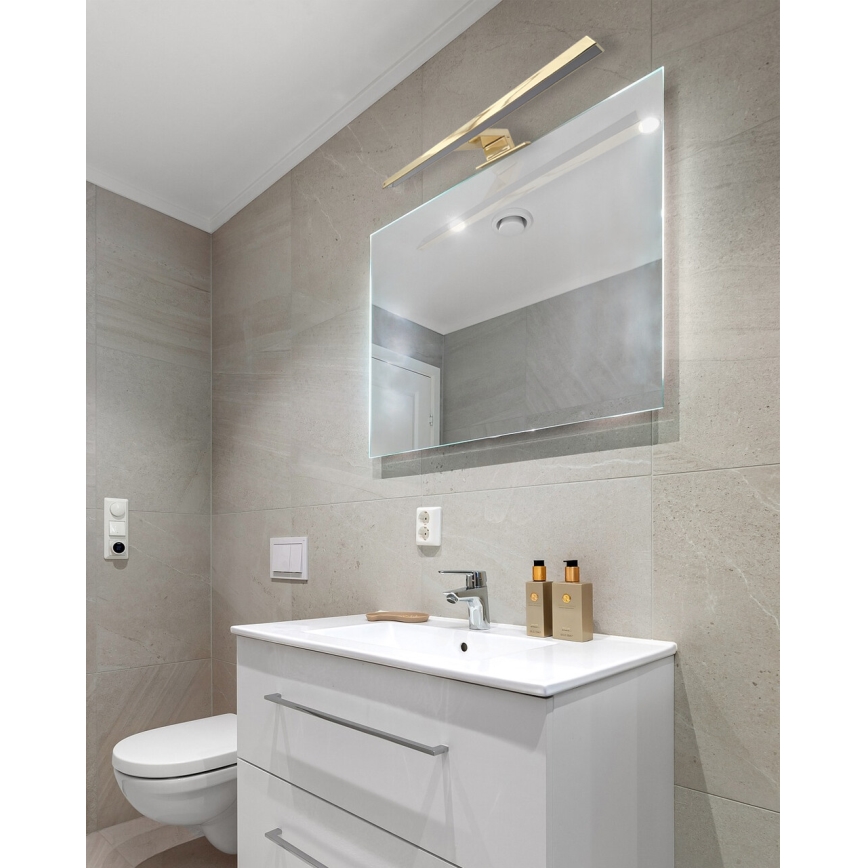 LED Łazienkowe oświetlenie lustra LED/8W/230V 4000K 50 cm IP44 złoty