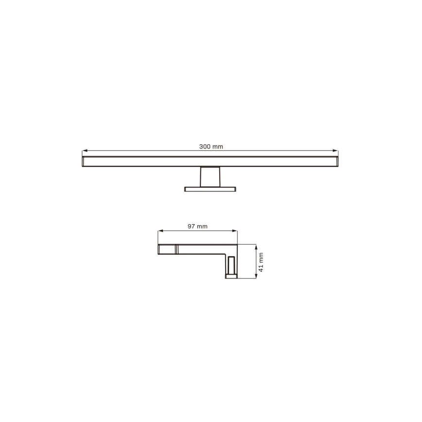 LED Łazienkowe oświetlenie lustra MILOS LED/5W/230V 4000K 30 cm IP44 chrom błyszczący