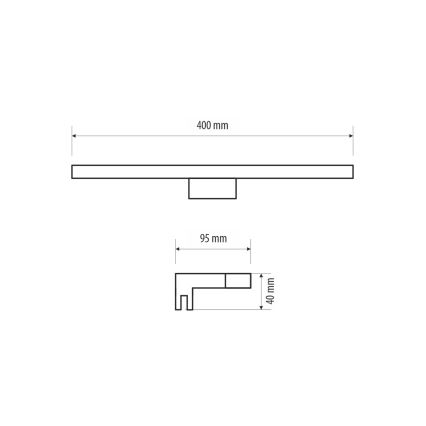 LED Łazienkowe oświetlenie lustra MIRROR LED/6W/230V 40 cm IP44 chrom błyszczący
