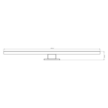 LED Łazienkowe oświetlenie lustra SAMOS LED/15W/230V 4000K 90 cm IP44 czarny