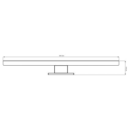 LED Łazienkowe oświetlenie lustra SAMOS LED/8W/230V 4000K 40 cm IP44 czarny