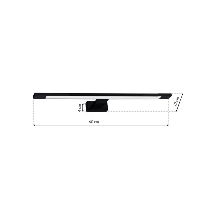 LED Łazienkowe oświetlenie lustra SHINE LED/12W/230V IP44 czarny