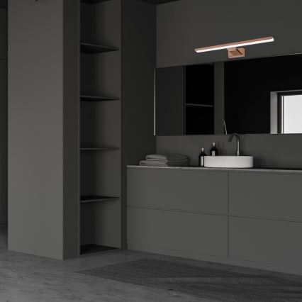 LED Łazienkowe oświetlenie lustra SHINE LED/13,8W/230V IP44 różowe złoto