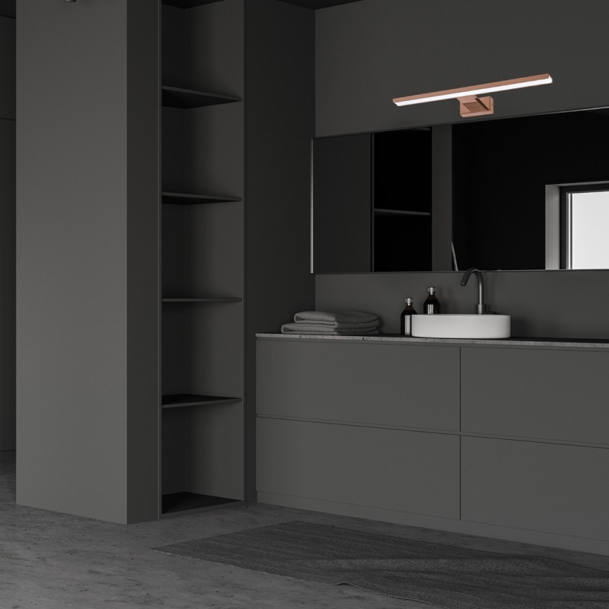 LED Łazienkowe oświetlenie lustra SHINE LED/13,8W/230V IP44 różowe złoto
