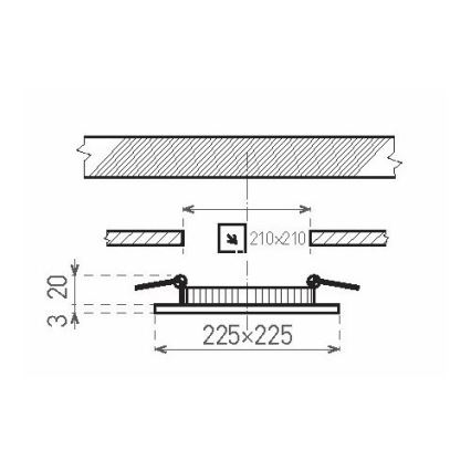 LED Łazienkowe oświetlenie wpuszczane 90xLED SMD/18W/230V