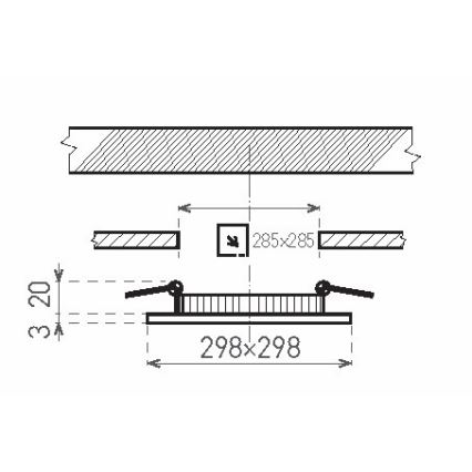 LED Łazienkowe oświetlenie wpuszczane VEGA LED/24W/230V 3800K IP44