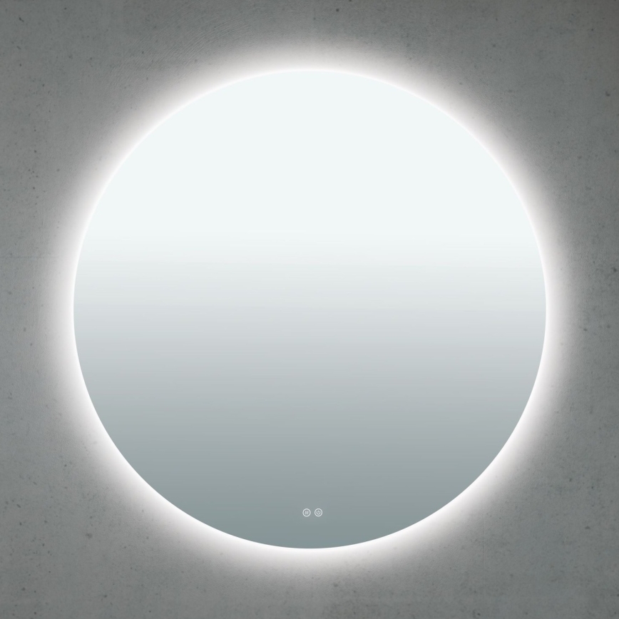 LED Łazienkowe podgrzewane lustro naścienne z podświetleniem FOCUS LED/30W/230V 3000/4200/6000K śr. 100 cm IP44