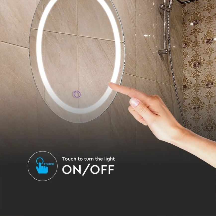 LED Łazienkowe vyhřívané podsvícené lustro LED/25W/230V IP44 3000K/4000K/6400K
