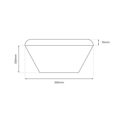 LED Łazienkowy plafon z czujnikiem NEMO LED/16W/230V IP44 czarny