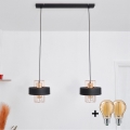 LED LED Żyrandol na lince VOLTA 2xE27/15W/230V czarny/złoty
