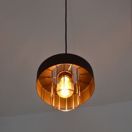 LED LED Żyrandol na lince VOLTA 2xE27/15W/230V czarny/złoty