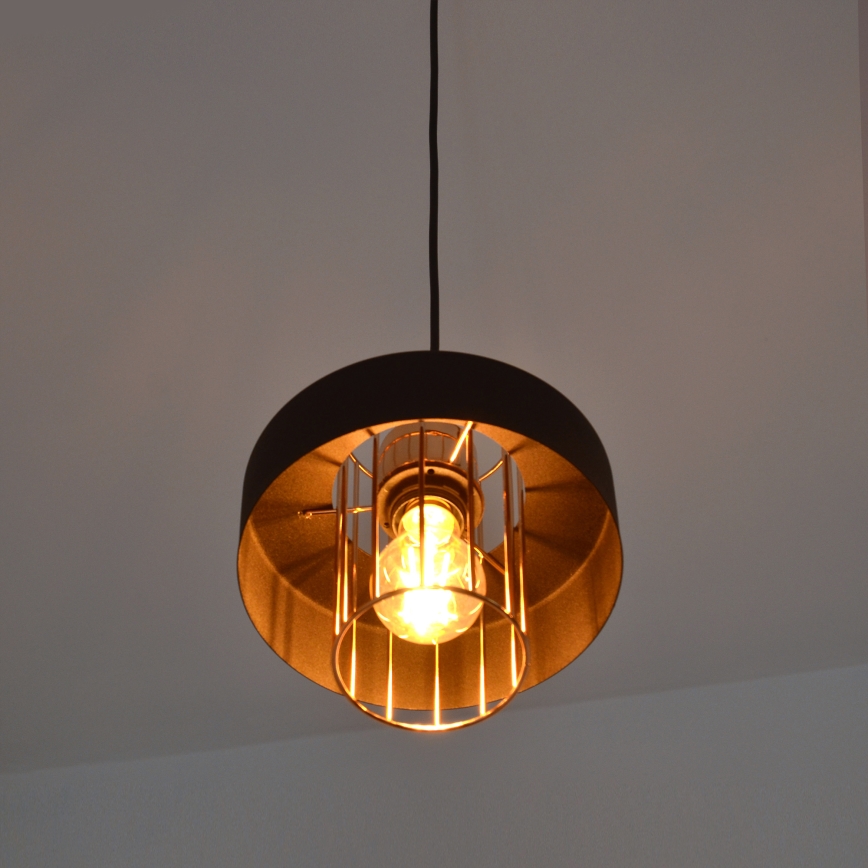 LED LED Żyrandol na lince VOLTA 2xE27/15W/230V czarny/złoty