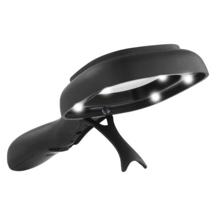 LED Lupa 2,5xZOOM z podświetleniem i światłem UV LED/UV/2xAAA