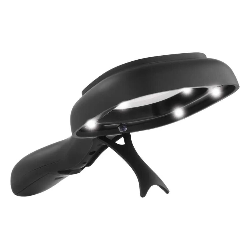 LED Lupa 2,5xZOOM z podświetleniem i światłem UV LED/UV/2xAAA