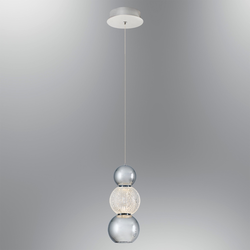 LED Lustr na lanku CREMONA LED/5W/230V 3000K matný chrom