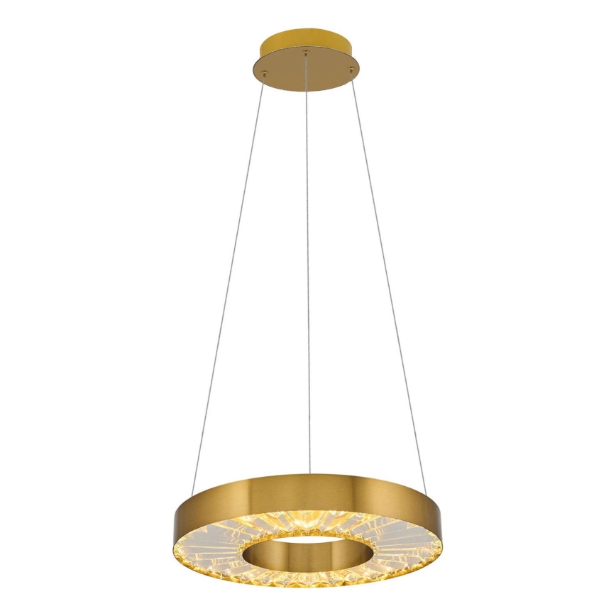 LED Lustr na lanku JESI LED/35W/230V 3000K pr. 40 cm brązowa