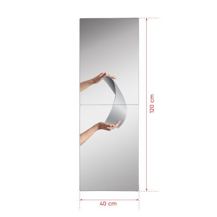 LED Lustrzane ścienne z podświetleniem RECTANGULAR 120x40 cm biały