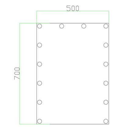 LED Lustro z oświetleniem 14xLED/1W/230V 3000/4000/6000K 70x50 cm IP44