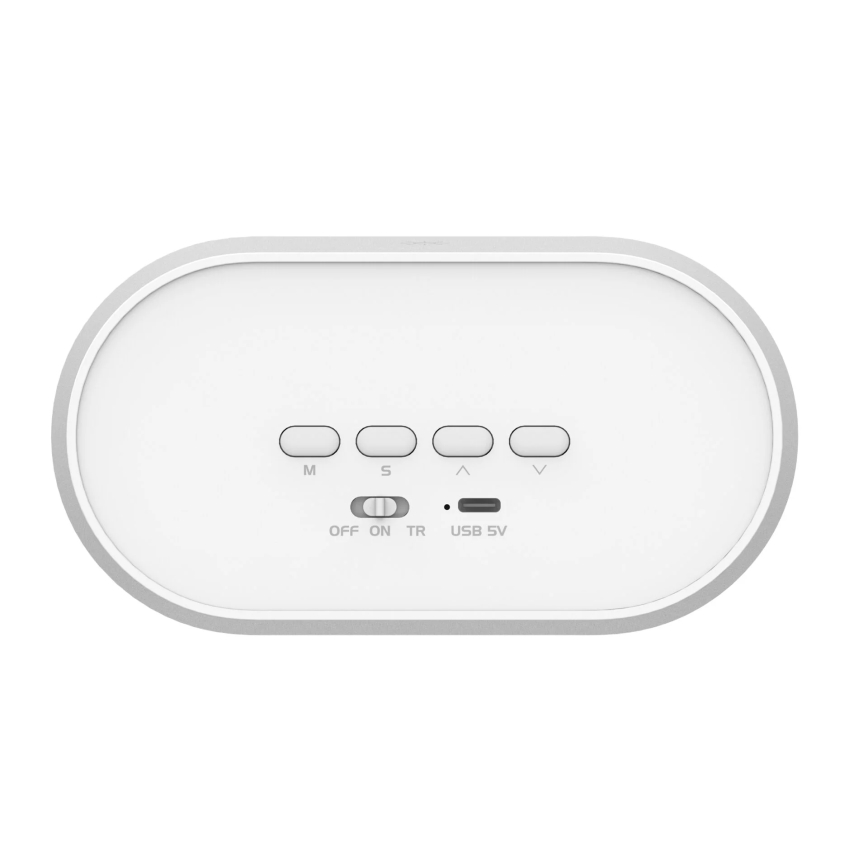 LED Mała ściemnialna lampka nocna z budzikiem BUNNY LED/1,2W/5V 3000K