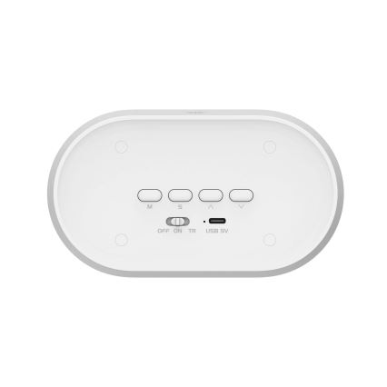 LED Mała ściemnialna lampka nocna z budzikiem KAJA LED/1,3W/5V 3000K