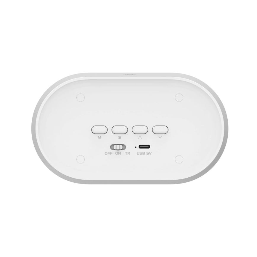LED Mała ściemnialna lampka nocna z budzikiem KAJA LED/1,3W/5V 3000K