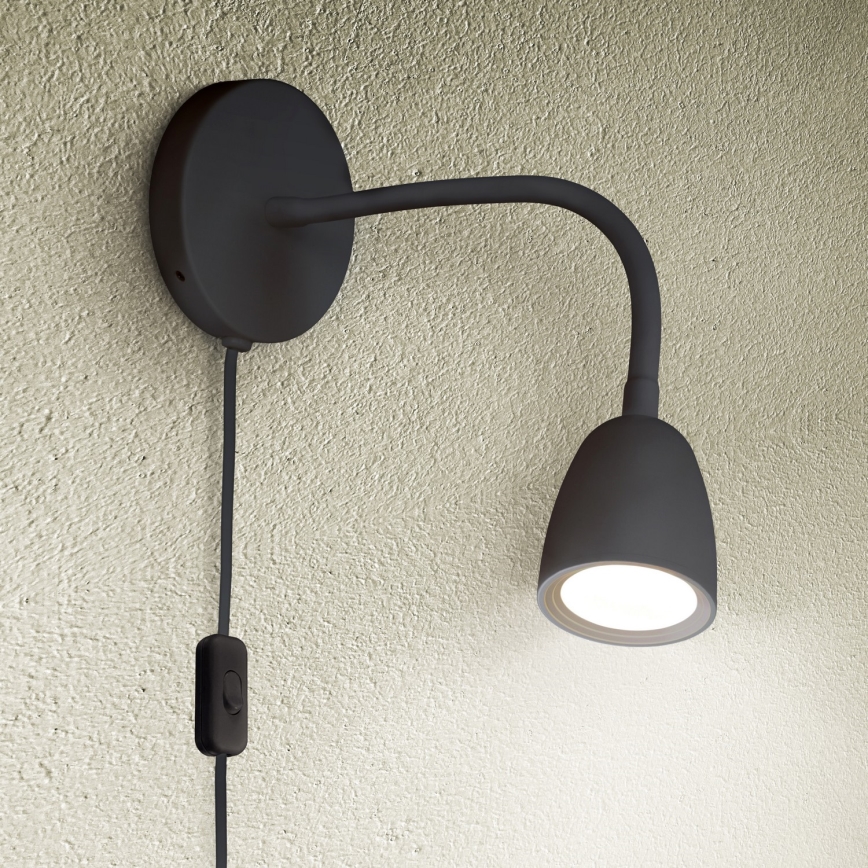 LED Mały ściemnialny kinkiet LED/4W/230V czarny