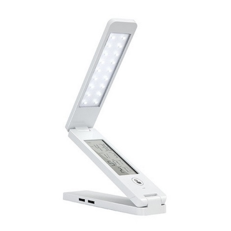 LED Multyfunkcyjna lampa stołowa USB LED/1,5W/USB biały 800 mA