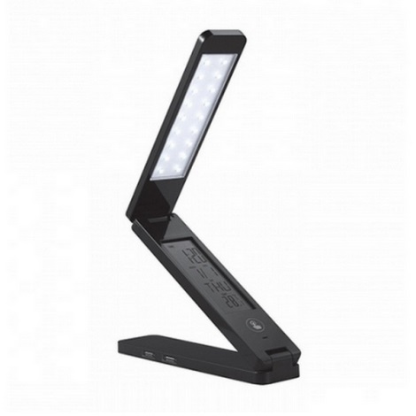LED Multyfunkcyjna lampa stołowa USB LED/1,5W/USB czarna 800 mA