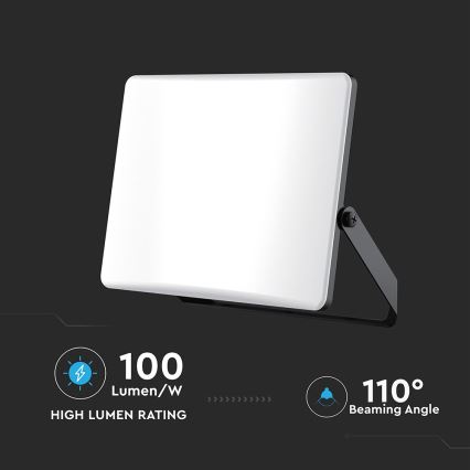 LED Naświetlacz LED/100W/230V 3000/4000/6500K IP65 czarny