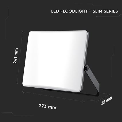 LED Naświetlacz LED/100W/230V 3000/4000/6500K IP65 czarny