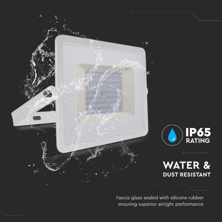 LED Naświetlacz LED/100W/230V 4000K IP65 białe