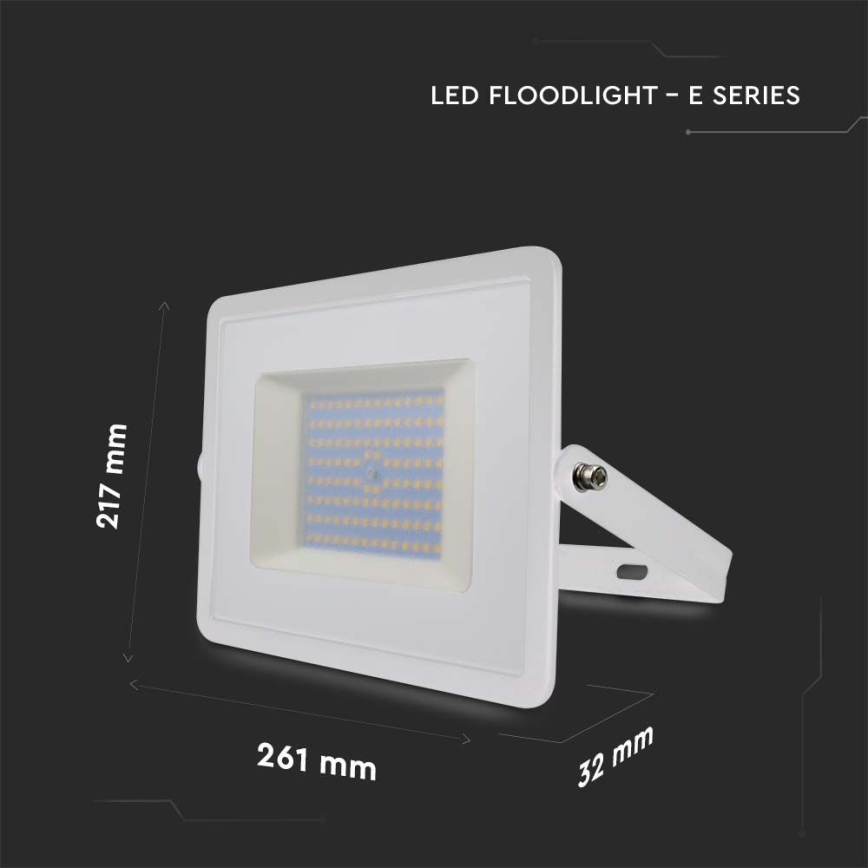 LED Naświetlacz LED/100W/230V 4000K IP65 białe
