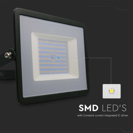 LED Naświetlacz LED/100W/230V 4000K IP65 czarny