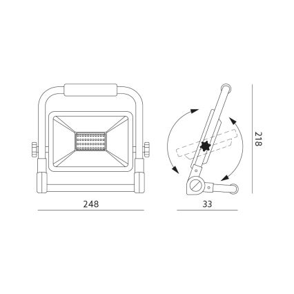 LED Naświetlacz LED/100W/230V 4000K IP65