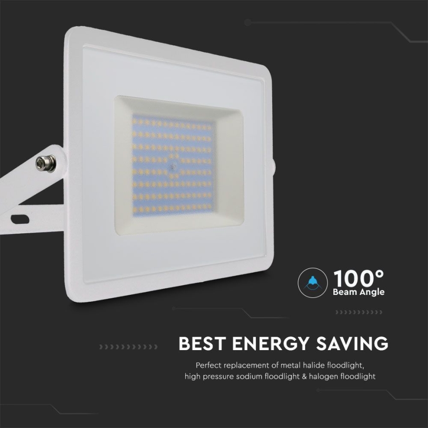 LED Naświetlacz LED/100W/230V 6500K IP65 biały