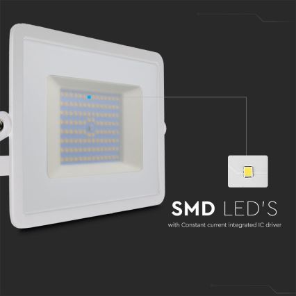 LED Naświetlacz LED/100W/230V 6500K IP65 biały