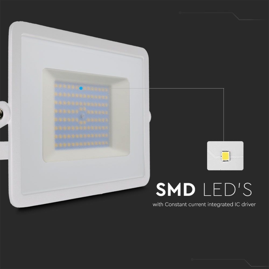 LED Naświetlacz LED/100W/230V 6500K IP65 biały