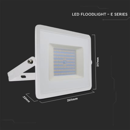 LED Naświetlacz LED/100W/230V 6500K IP65 biały