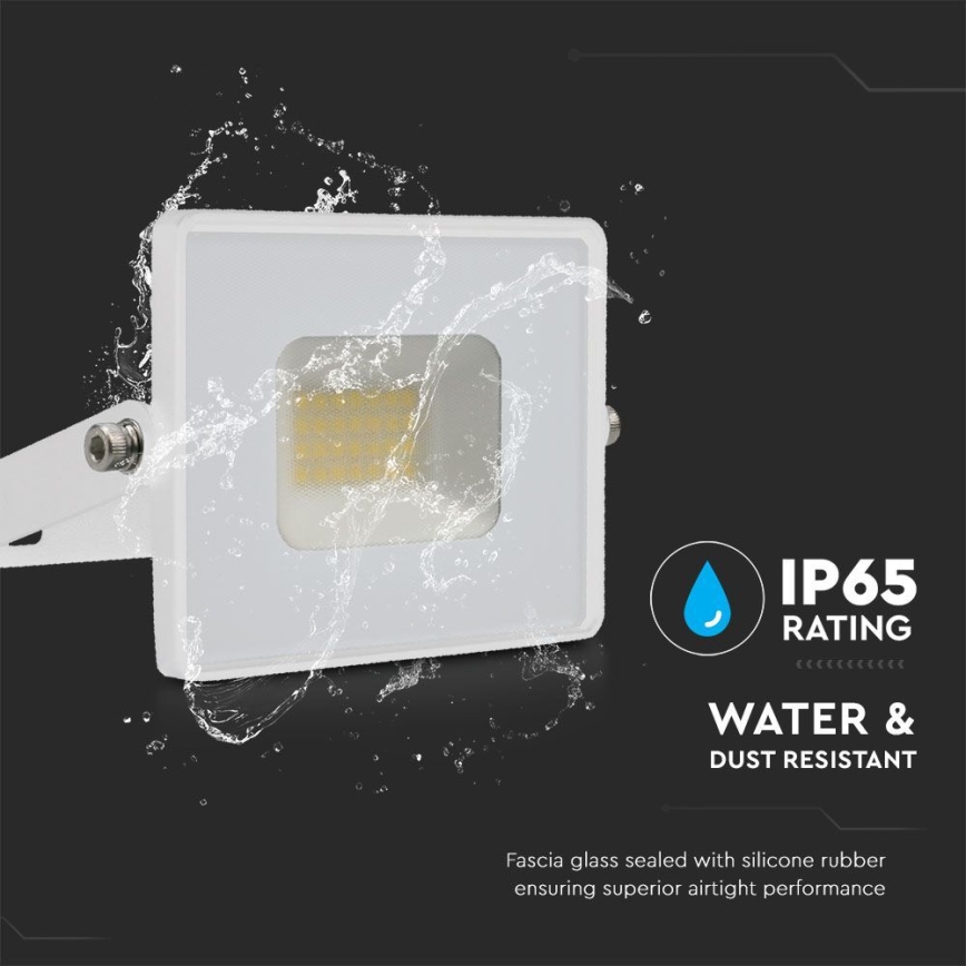 LED Naświetlacz LED/20W/230V 4000K IP65 biały
