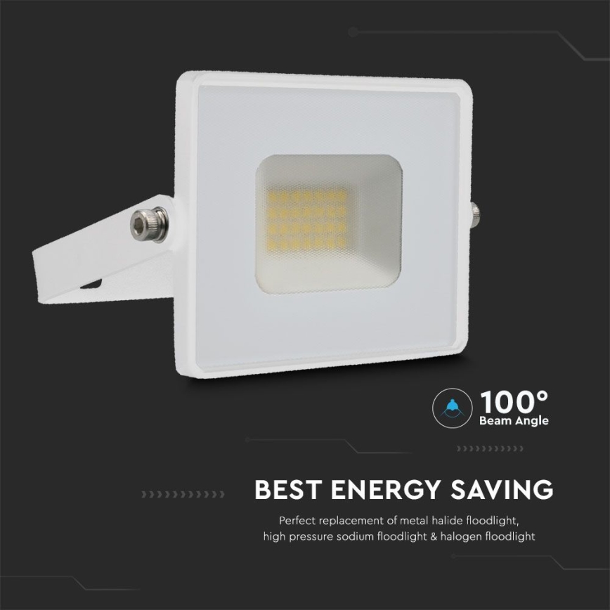 LED Naświetlacz LED/20W/230V 4000K IP65 biały